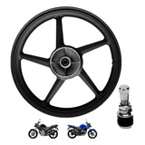 Roda Traseira Liga Leve Ybr Factor Fazer 125 150 Preta 5p