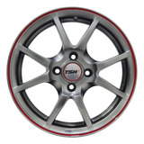 Roda Tsw Trackstar Aro 15 4x108 Dark Glos Ford Ka fiesta