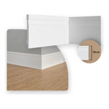 Rodapé De 10cm Frisado Branco Poliestireno Resistente 7m