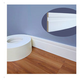 Rodapé Frisado Eva Autocolante 10cm Branco 2 Metros