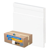 Rodapé Poliestireno 10cm Barra 2 Metros Arquitec Branco Slim
