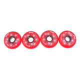 Rodas De Skate Em Linha Conjunto De Rodas Em 80mm Vermelho