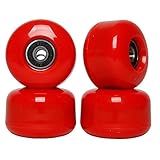 Rodas De Skate Freedare Com Rolamentos 54 Mm Street Wheels Skateboard Tricks Conjunto Com 4 Vermelho
