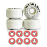 Rodas De Skate Wood Light 52mm Street Com Rolamentos Abec 11