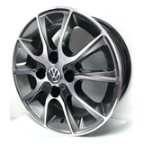 Rodas Esportivas Aro 14 Gol Voyage Up Parati jg bicos Cor Grafite Cromo Diamantado