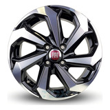 Rodas Esportivas Fiat Uno Palio Aro 13 4x98 jogo Bicos Cor Preto Com Diamantado