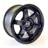 Rodas Esportivas Racing Te37 Aro 15x7 5 4x100 jogo bicos Cor Preto