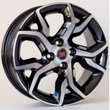 Rodas Fiat Argo Aro 15 4x98 Jogo Bicos Cor Preto Com Diamantado