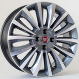 Rodas Fiat Linea Aro 14 4x98 jogo Bicos Cor Grafite Diamantado