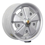 Rodas Fusca Aro 15x6 5x205 Duas Talas 911 Fuchs Jogo Cor Prata 5x205