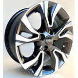 Rodas Nissan Versa 2022 Aro 15 4x100 jogo S35 bicos Cor Grafite Com Diamantado