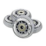 Rodas Passa Patins Em Linha Patins De Lazer De Poliuretano 64 Mm-82A- 4 Unidades - Rolamentos ABEC7- 8 Unidades- Nils