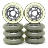 Rodas Patins Inline Roller 80mm 82a Creme Importada Macia