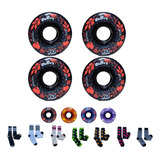 Rodas Patins Quad Hondar 62mm Cherry Glitter 8 Rodas brinde