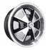 Rodas Porsche 914 P/ Fusca Aro15x6 Jogo + Bicos + Parafusos Cor Preto Com Diamantado