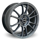 Rodas Racing Aro 15x6 Gol Saveiro Up jogo bicos S251 Cor Cinza Ce