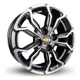 Rodas S271 Chevrolet Celta Onix Aro 14 4x100 jogo bicos Cor Preto Com Diamantado