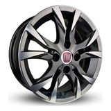 Rodas Scorro Uno Siena Cronos Fiat 4x98 Aro 15 jogo bicos Cor Diamantado Cromo