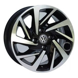 Rodas Scorro Vw Gol Voyage Aro 14 jogo 4x100 bicos Cor Preto Diamante