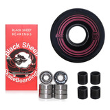 Rodas Skate Hondar Cruiser Brats 60mm Preta Rolamento Bs Red