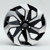 Rodas Tarantula Aro 15 Toyota Etios Yaris Jogo bicos Cor Preta Diamante