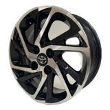 Rodas Toyota Yaris Aro 15 jogo Bicos Cor Preto Com Diamantado