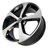 Rodas Virtus Golf Aro 18 5x100 Tala 7 cor Preto Diamantado