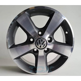 Rodas Vw Kombi Aro 14 5x112 jogo Bicos Porcas Cor Grafite Com Diamantado