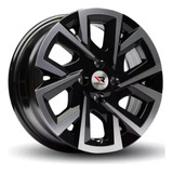 Rodas Vw Nova Saveiro Cross Aro 15 jogo Bicos P9080 Cor Preto Com Diamantado