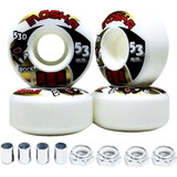 Rodinha Skate Moska Wheels Rock Black 53mm garantia adesivo