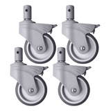 Rodizio Cinza Com Bucha Cadeira De Banho D45 Dellamed 4 Und