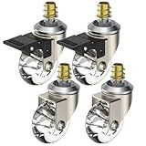 Rodizio Rodinha Para Moveis Gel Espiga Com Bucha Americana 50mm 4 Unid