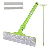 Rodo De Limpeza De Janelas 2 Em 1 Para Casa Com Alça Longa De 147 Cm Kit De Lavagem De Janela Rodo Rotativo Para Para Brisa De Carro Porta De Chuveiro Piso De Mármore De Azulejo De Cozinha De Banheiro