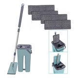 Rodo Flat Mop E Balde Lava E Seca Profissional Com 2 Refil
