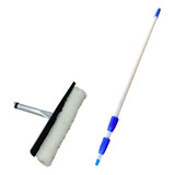 Rodo Limpa Vidro 45cm Com Cabo Aluminio Extensor 4 Metros