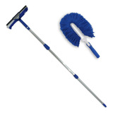 Rodo Limpa Vidros Extensor 9 Mts Com Espanador Eletrostatico