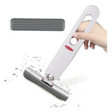 Rodo Mini Mop Magico Limpa E Seca Rodinho De Pia Cozinha Cor Branco Vidros Limpeza Dobrável Portátil Ajustável Absorve Espreme Sujeira Vidro