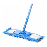 Rodo Mop Esfregão Vassoura Microfibra Tira Pó Limpa Pisos Cor Azul