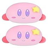 Roffatide Anime Kirby 2 Peças Travesseiro De Pescoço De Carro Pelúcia Auto Cabeça Descanso De Pescoço Almofada Para Cadeiras, Poltronas Reclináveis, Assentos De Condução
