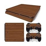 ROIPIN Skin Para PS4 Versão Slim Controles De Console Adesivo De Vinil Para Play Station 4 Películas Finas Acessórios De Proteção Para Playstation 4 Slim Marrom Grão 