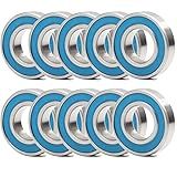 Rolamento Esférico 6901RS 12 X 24 X 6 Mm- 12 X 24 ABEC 3 Rolamentos Esféricos De Borracha Azul Selados Com Precisão -10 Peças-