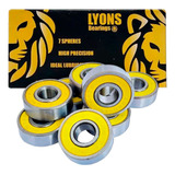 Rolamento Lyons Importado Abec 15 2rs 8 Unid Skate E Patins