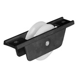 Roldana Para Portão 70mm Nylon Com Caixa Alumínio Preto tubo 