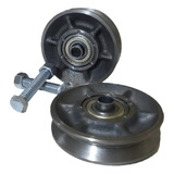Roldana Para Portão Em Metal 75mm 3 Pol Tipo U 1 Par