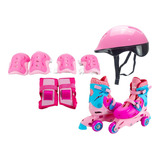 Roller Patins Infantil Tri-line E In-line+ Kit Proteção