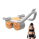 Rolo Abdominal Rebote Automático Ab Workout Roller Para Força Central Roda Exercícios Abdominais Com Joelheira Equipamento Ginástica Em Casa Para Força Central E Pasukit