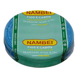 Rolo Cabo De Fio Flexível 2 5mm Azul Nambei Certificado