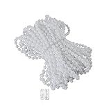 Rolo De 10 Jardas E Corda Romana Com Contas Cegas Reparo De Corrente De Cortina De Rolo De Plástico Branco Corda De Contas De Cortina De Rolo Para Ajuste De Persiana De Rolo
