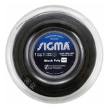 Rolo De Corda Sigma Black Poly 200m 1 25mm Preta   Polyester