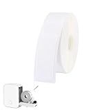 Rolo De Etiqueta Adesiva Compatível Com Label Adesivo Térmico à Prova D água 3 Rolos 12 × 30 Mm Branco 